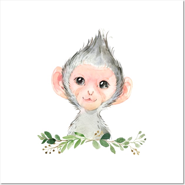 Baby Monkey Wall Art by AdornMyWall